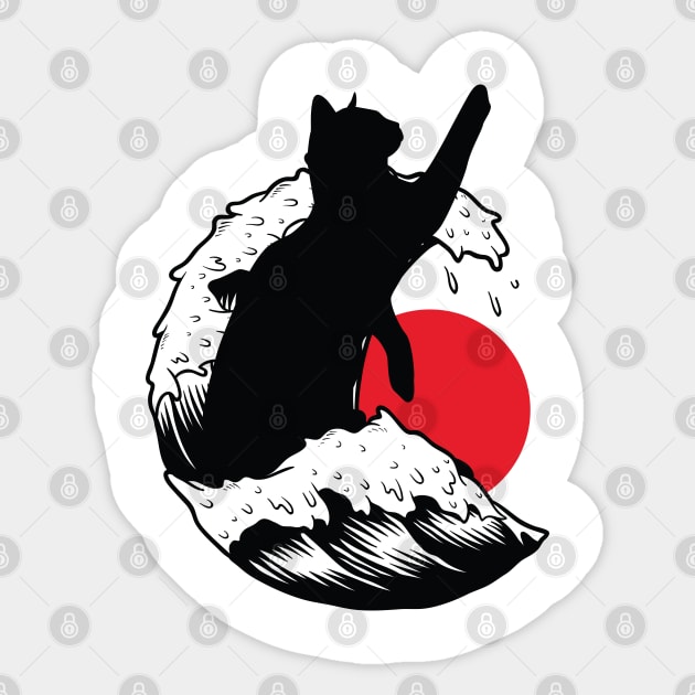 Cat Japanese Vintage Sticker by Vanilla Susu